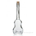500ml clear glass guitar bottle with wooden stopper